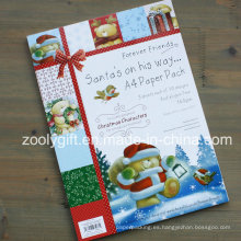 Personajes de Navidad Paquete de papel A4 Paquetes de papel de recortes de Santa